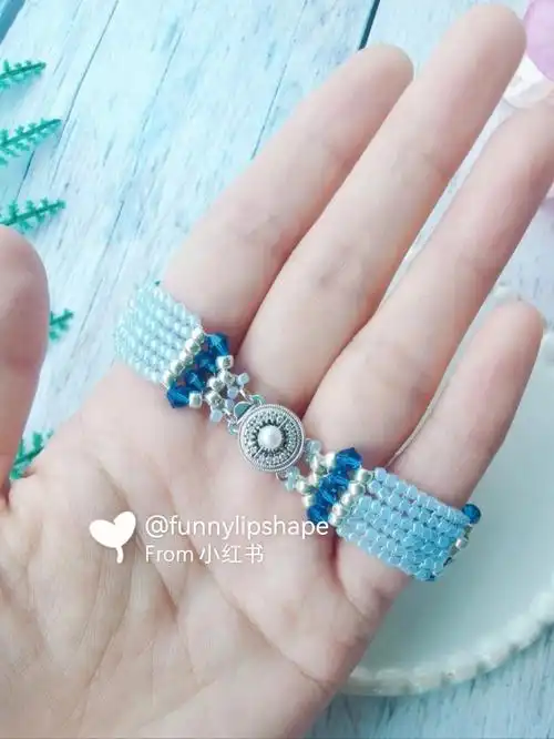 米珠和菱珠编织手链附教程
