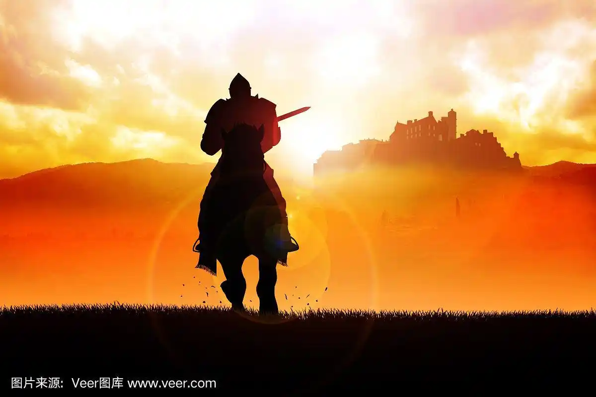 侍从,长矛,中世纪时代,马,骑士精神