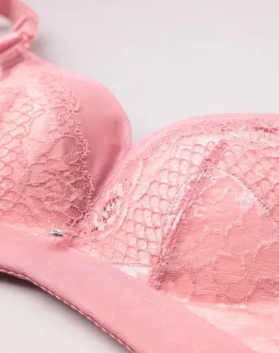 梦芭蒂moonbadi女士内衣专场豆沙色无钢圈幽雅绽放舒适3/4厚杯文胸mx