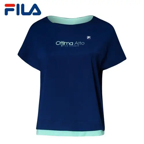 fila斐乐女2017秋季新款针织短袖运动上衣女