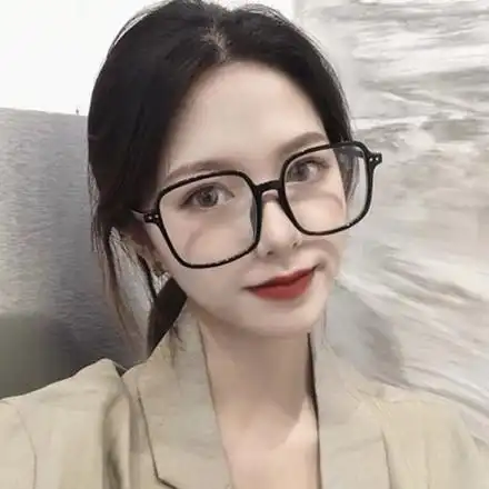 黑框眼镜女网红款防辐射抗蓝光方形眼镜大脸显瘦脸小配近视眼睛架