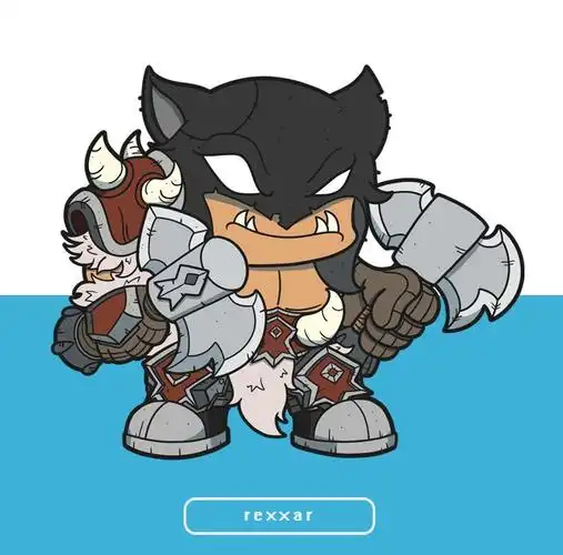 国外玩家手绘:大头身卡通化猎爹雷克斯_17173魔兽世界专区_17173.