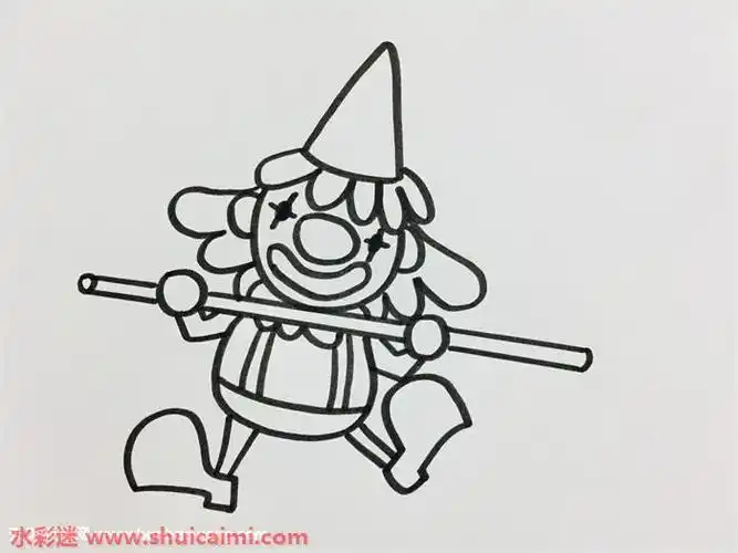 小丑怎么画小丑简笔画简单易画彩色