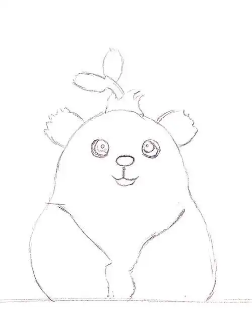 可爱萌芽熊简笔画