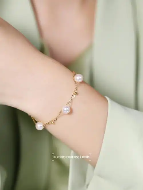 自带发光滤镜akoya满天星珍珠手链78