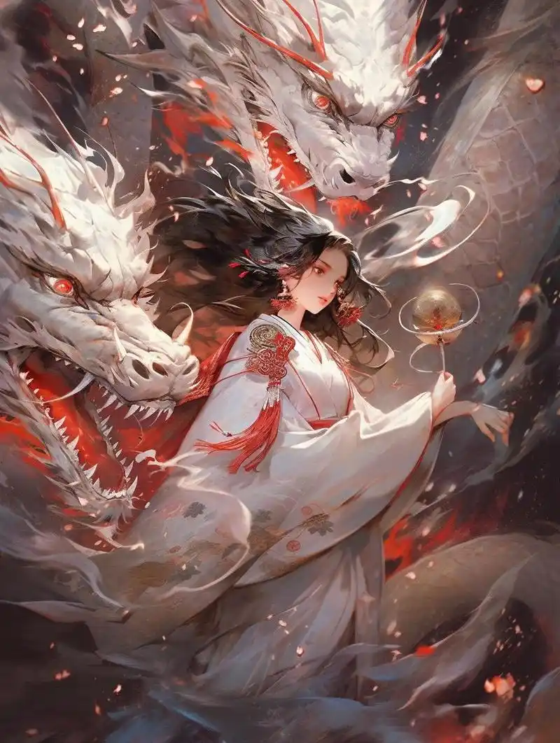 与少女竖版#二次元ai绘画 #古装仙女插画图集 #wallpaper #壁纸 #古风