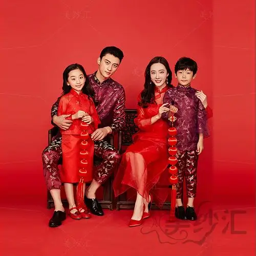 全家福摄影服装主题一家六口家庭装拍照合影905005福禄寿喜