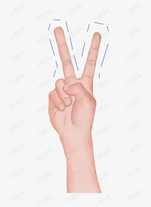 拍照比耶手势素材图片免费下载-千库网