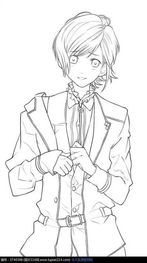 卡通人物简笔画图片大全-帅气的小男孩帅气小男孩简笔画怎么画简单又