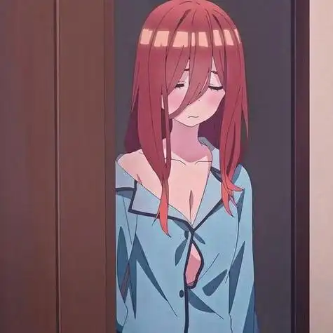 《五等分的新娘》中野三玖的脸红瞬间无限娇羞动漫头像自剪