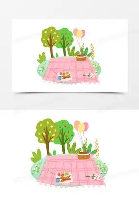 郊外野餐的图片唯美