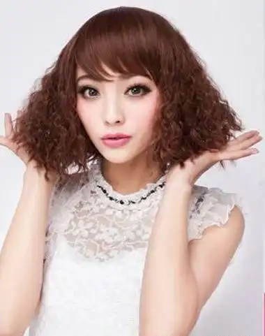 女生短发电头发效果图 女士短发电发图片