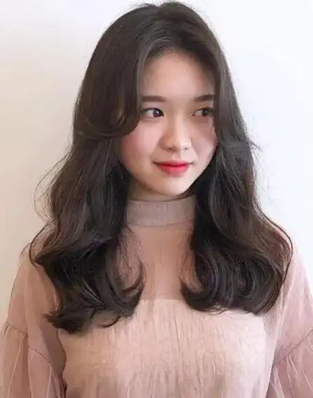 大波浪发型2021中长发,韩式大波浪卷发发型