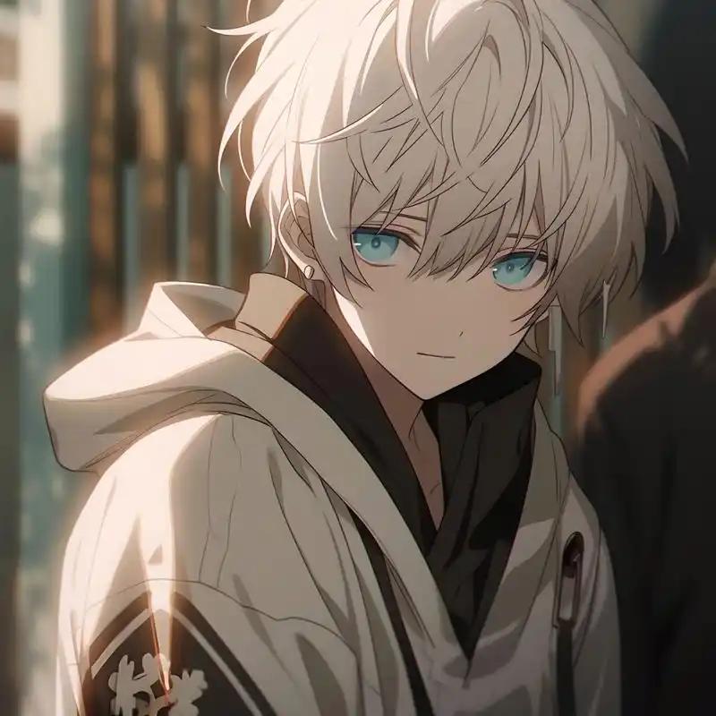 5250白发蓝瞳动漫头像5250 白毛控集合!