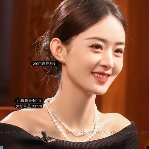 赵丽颖同款珍珠项链轻奢小众2023新款施家小米粒项链