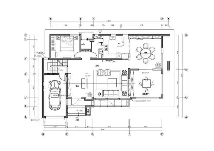 美式混搭农村小型别墅带户型图