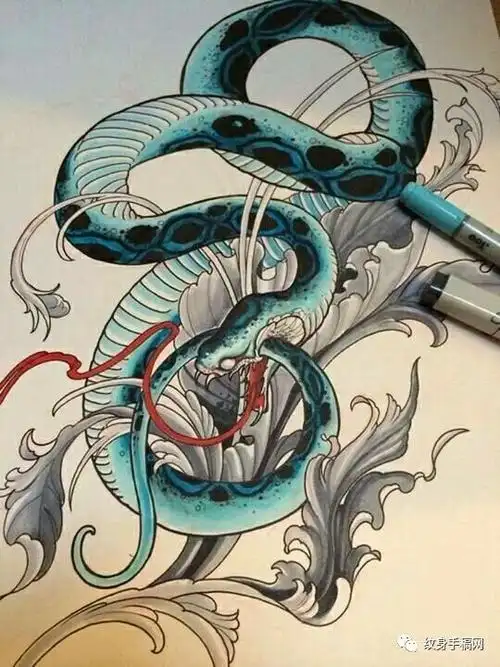 蛇手稿纹身大集合150张1