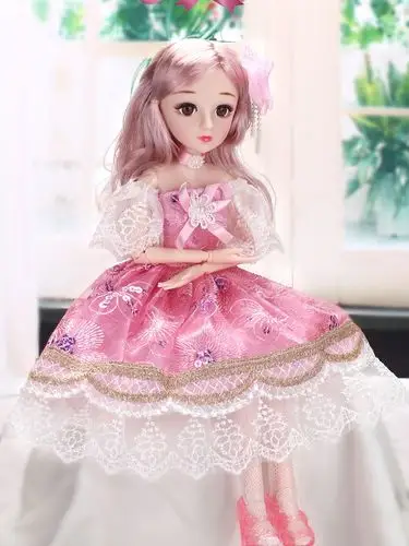 洋童超大号芭比娃娃套装大礼盒女孩仿真公主单个玩具布 梦蝶 40厘米12