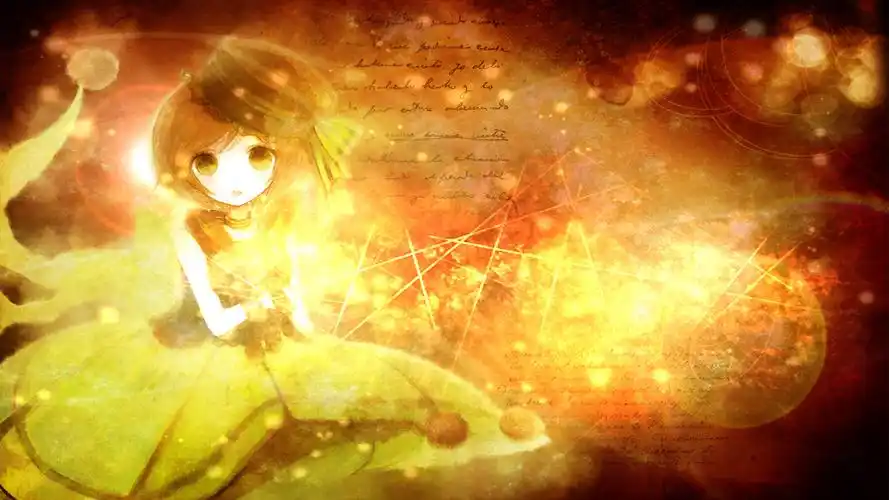 动漫美少女帽子裙子可爱小兔子桌面壁纸