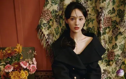 郑爽优雅复古写真图片桌面壁纸