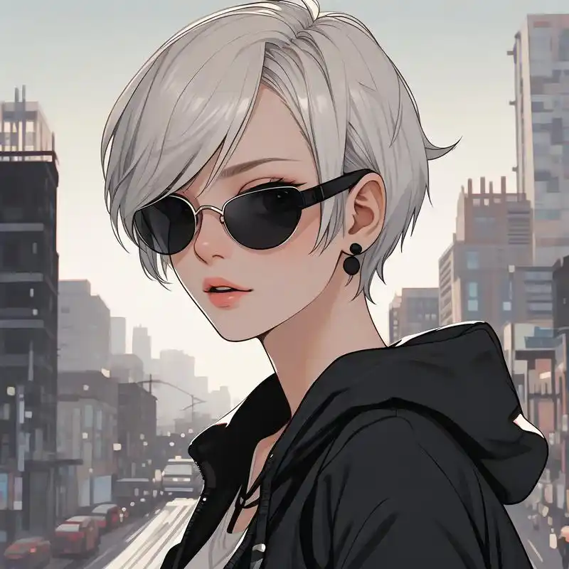 90短发女生的高冷头像集92