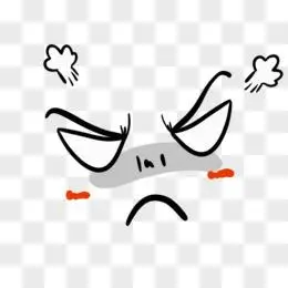 暴躁表情包装饰素材pngai卡通手绘暴躁元素pngpsd手绘生气暴躁表情包