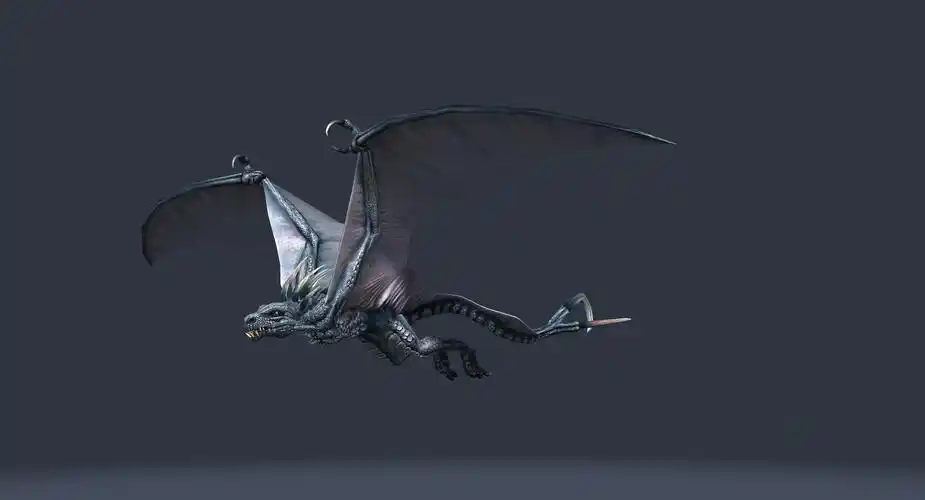 龙盲嵌合体索具和动画3d模型