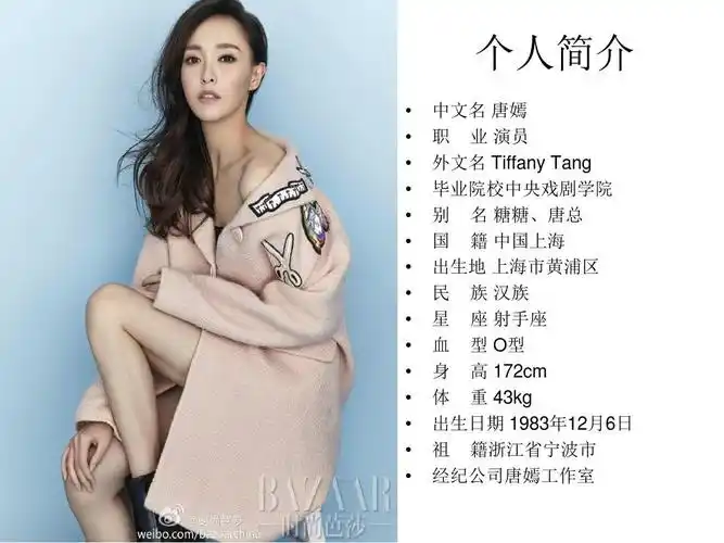 当红女星唐嫣ppt
