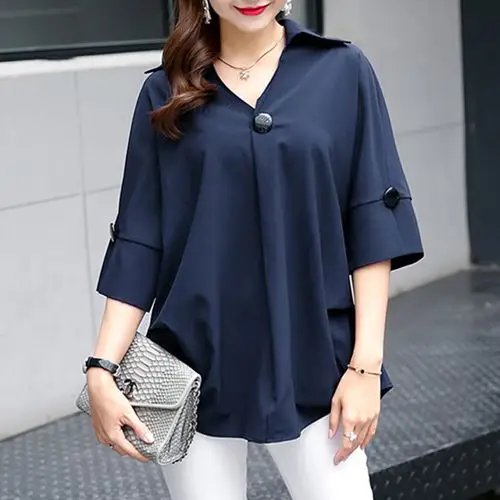 很仙的上衣显瘦雪纺衫240斤大码女装胖妈妈中袖宽松春夏洋气小衫