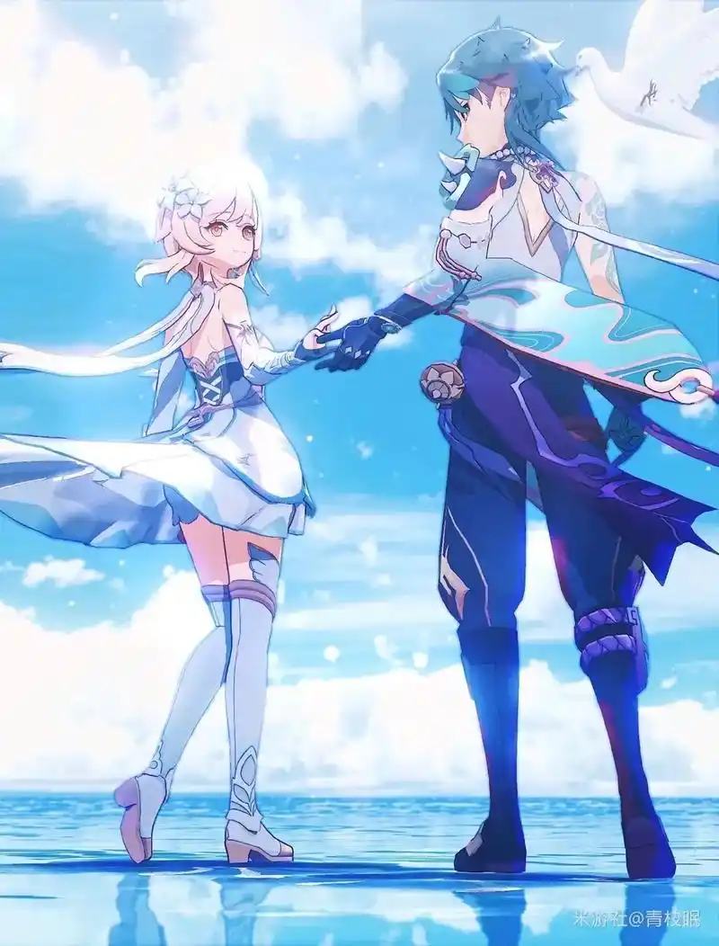 原神 #魈荧 #荧  #恋与提瓦特 #青枝眠 图片自取 - 抖音