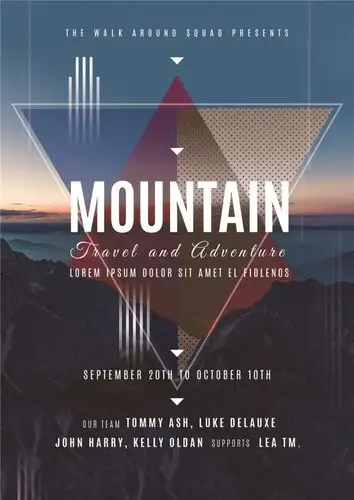 欧美大牌时尚简约广告海报