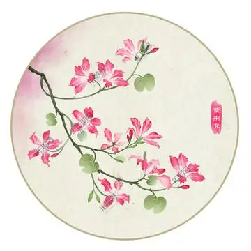 紫荆花设计图__花边花纹_底纹边框_设计图库_昵图网nipic.com