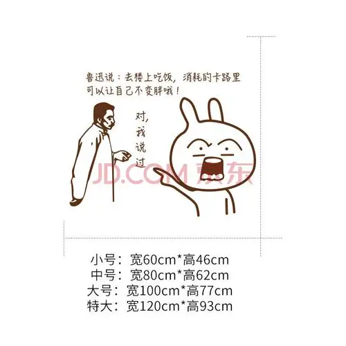 烧烤店贴纸 饭店小龙虾餐厅饭店背景墙搞笑文字表情包装饰墙贴画 咖啡