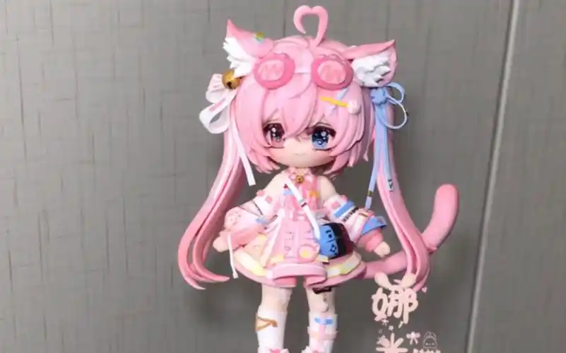 超轻粘土人物制作超可爱萌妹!