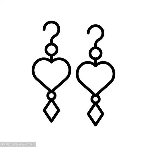 耳环孤立填充样式图标