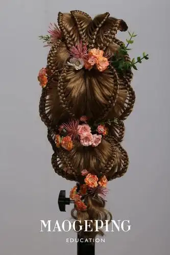 毛戈平学校创意编发大赛作品新鲜出炉