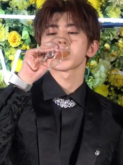 蔡徐坤终于证明自己西装打扮喝酒一口闷像极了霸道总裁