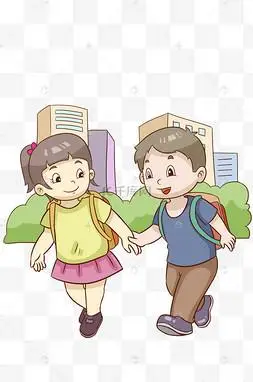 卡通小学生插画