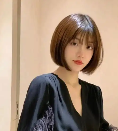 简约波波头短发 时尚百搭超瘦脸_女生短发 - 美发站
