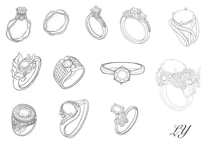 yc珠宝设计手绘 的想法: ly戒指 两点透视练习 #珠宝# - 知乎