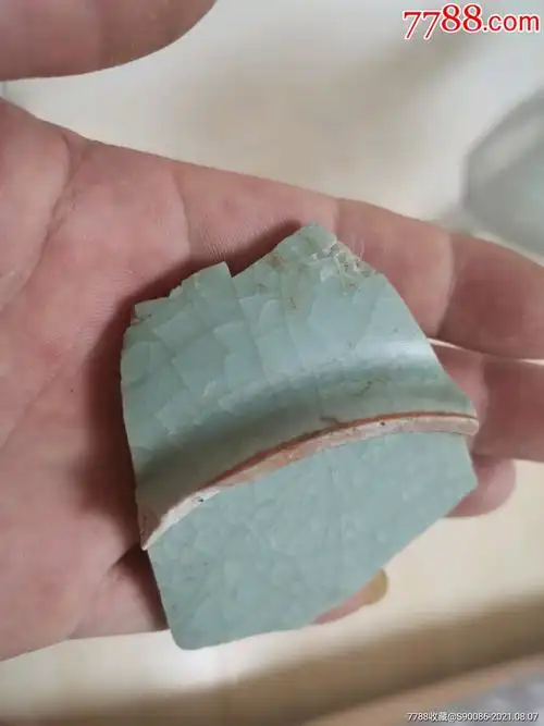 南宋龙泉窑鱼纹冰裂大碗标本_瓷片_第8张_7788瓷器