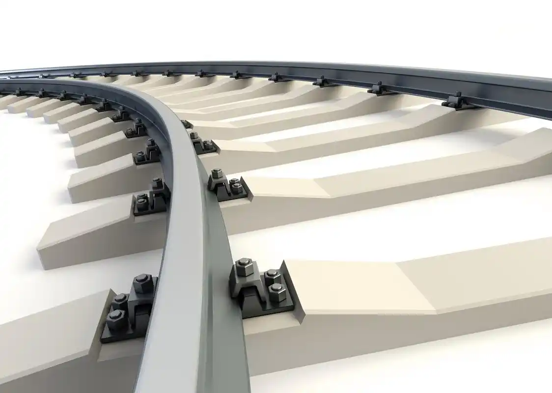 是一种用于铁路或地铁列车的轨道部件,用来实现列车在弯道处的转弯