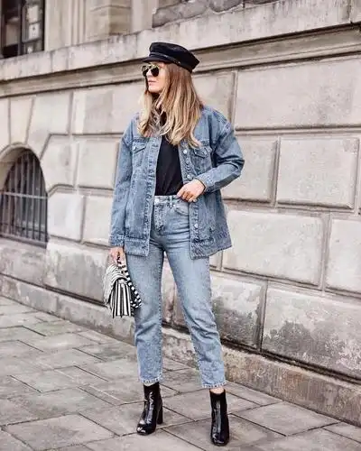 春天必备的牛仔外套,这样搭配起来,更时髦气质不少!