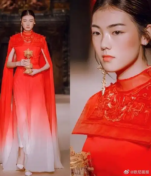 盖娅传说发布的"敦煌壁画版"高定礼服,难道神仙下凡了_高清图集_新浪