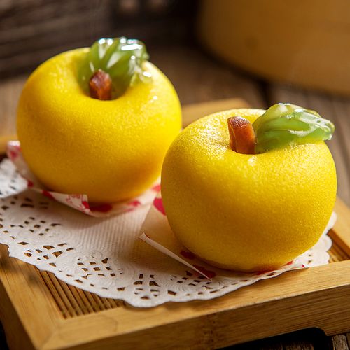 小苹果形状包子 酒店创意面点 饭店茶餐厅食材 速冻主食广式面点