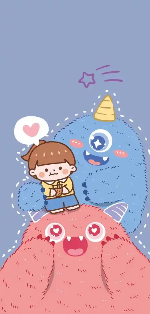 卡通可爱小怪兽