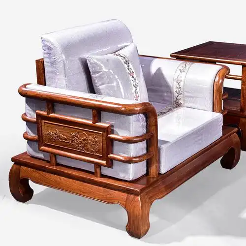 沙发红木家具刺猬紫檀组合家用客厅新中式中式现代简约实木沙发