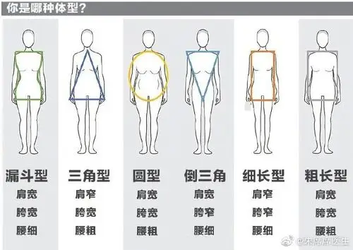 自测肩腰胯比例,对照你的体型属于哪一种? 来自朱席席医生 - 微博