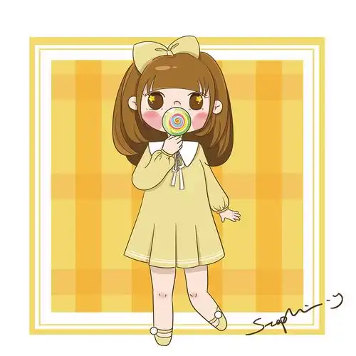 可爱在逃小姑娘,小女孩插画,适合做些小卡片,书签,日签等,放在手账里