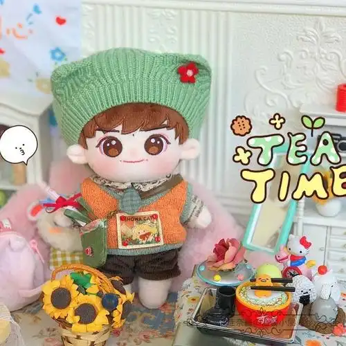 tfboys易烊千玺周边公仔棉花娃娃正版玩偶毛绒人形人偶20cm周边礼物